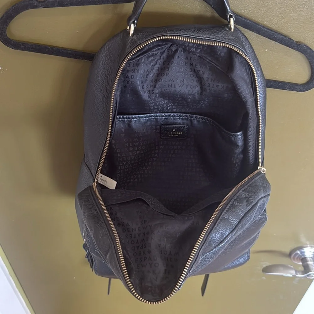 Kate Spade Black Leather Mini Nicole Larchmont Backpack